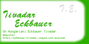 tivadar eckbauer business card